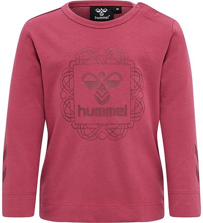 Hummel Bluse - hmlHelga T-Shirt L/S - Erdrot
