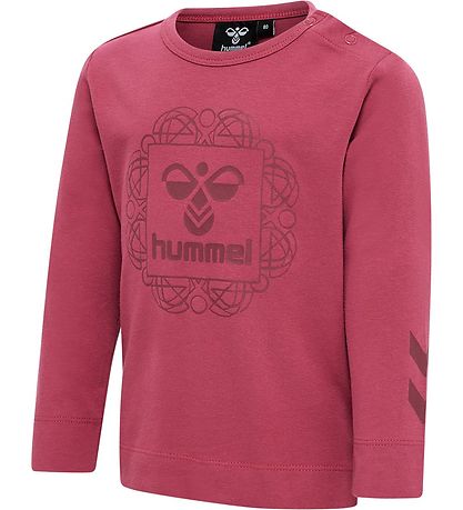 Hummel Bluse - hmlHelga T-Shirt L/S - Erdrot