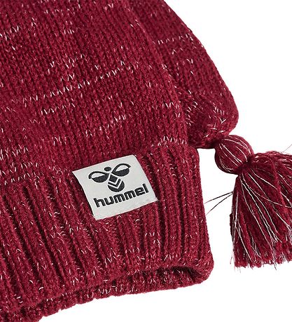 Hummel Tomtemössa - hmlJulhatt Glitter - Stickad - Cordovan