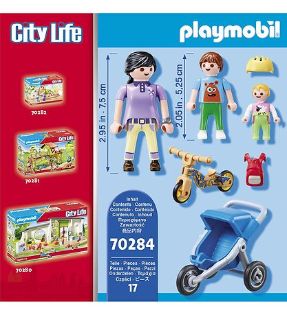 Playmobil City Life - iti ja lapsia - 70284 - 17 Osaa