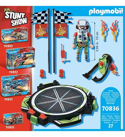 Playmobil Stunt Show - Jetpack Airplane - 70836 - 27 Parts