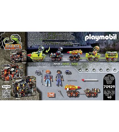 Playmobil Dino Rise - Dino Mine Rocket Car - 70929 - 40 Parts