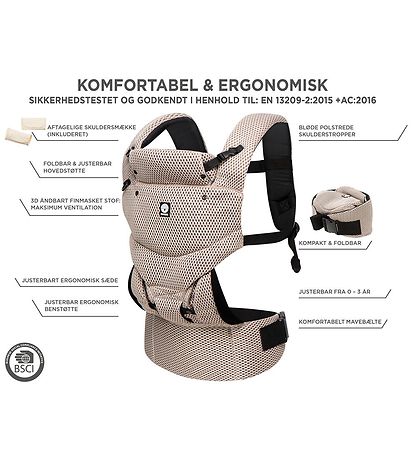Dooky Baby Carrier - Urban Comfort - Beige Dessert