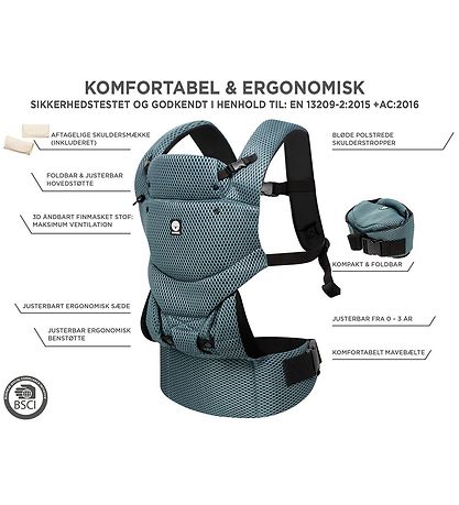 Dooky Baby Carrier - Urban Comfort - Green Emerald