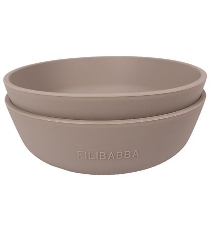 Filibabba Schüssel - Silikon - 2er-Pack - Warm Grey