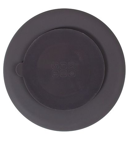 Filibabba Plate - Silicone - Partitioned - Stone Grey