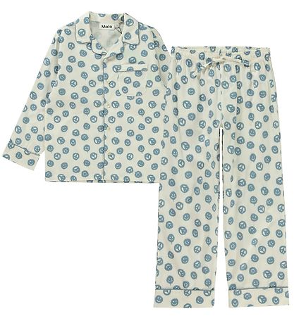 Molo Pyjamasetti - Kauluspaita/Housut - Lex - Happy Kasvot