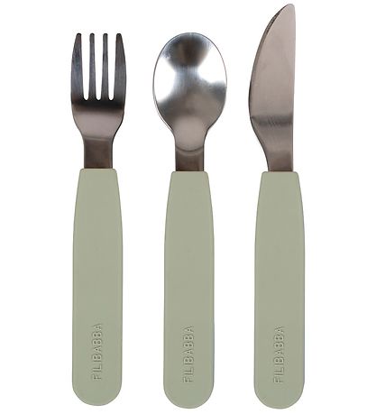 Filibabba Silicone Cutlery - Green