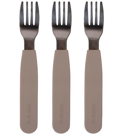 Filibabba Silicone Vorken - 3-pack - Warm Grey