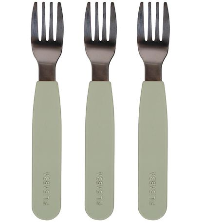 Filibabba Silicone Forks - 3-Pack - Green