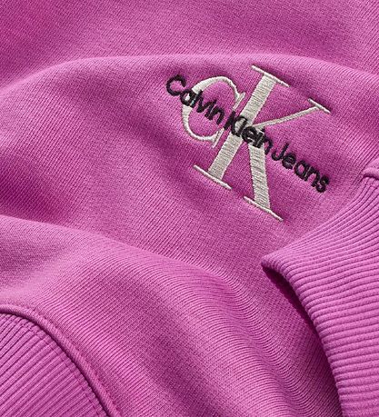 Calvin Klein Hettupeysa - Monogram Off Sett Hoodie - Iris Orch