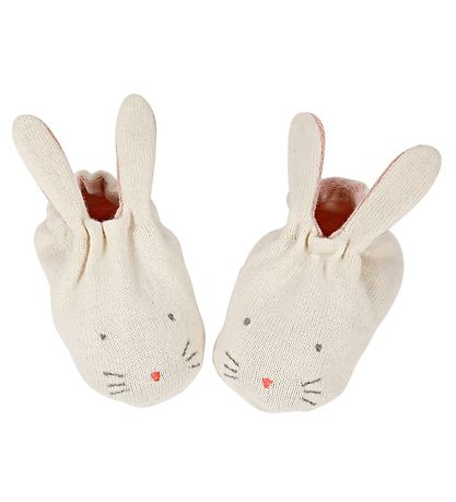 Meri Meri Booties - Peach Bunny Baby Booties