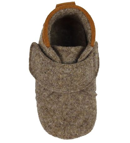 Pom Pom Innerskor - Ull - Brown Melerad