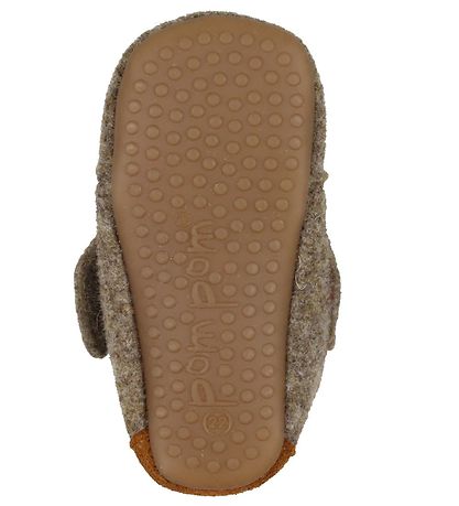 Pom Pom Innerskor - Ull - Brown Melerad