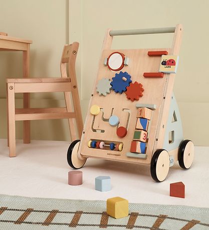Kids Concept Lauflernwagen - Edvin - Holz/Blau