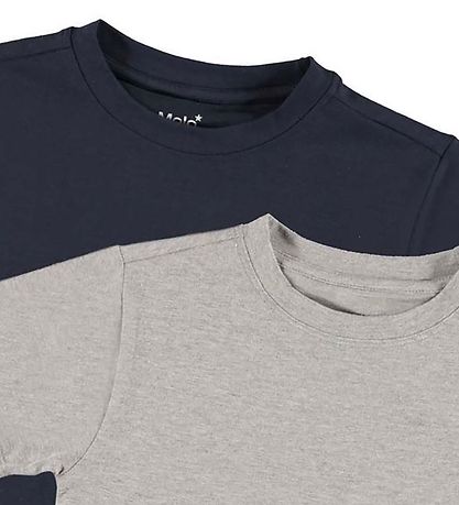 Molo T-Shirt - 2er-Pack - Navy/Grey