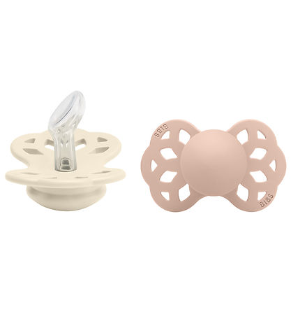 BIBS Infinity Pacifiers - 2-Pack - Size 1 - Anatomical - Ivory/B