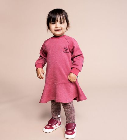 Hummel Kleid - hmlSally - Erdrot m. Goldglitzer
