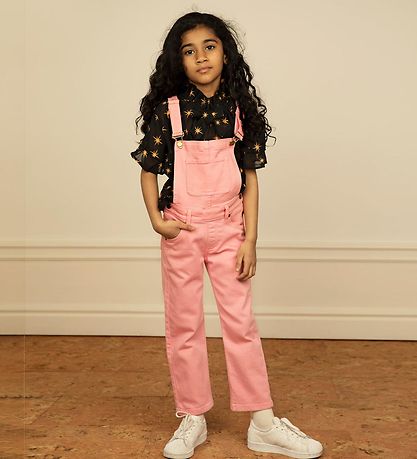 Mini Rodini Smekkbuxur - Nessie Twill - Bleikt