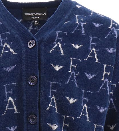 Emporio Armani Cardigan - Kurz geschnitten - Strick - Blau mit L