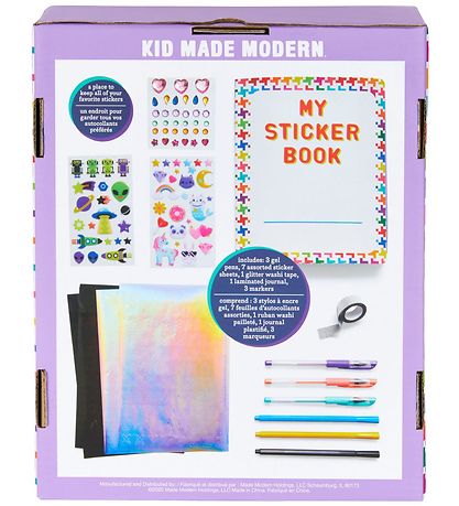 Créatif Set Kid Made Modern - Album de collection d'autocollants