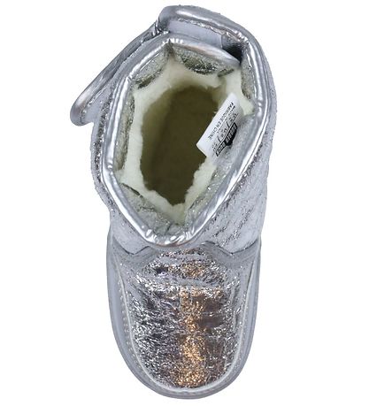 Rubber Duck Winter Boots - Cracked Metallic - Silver