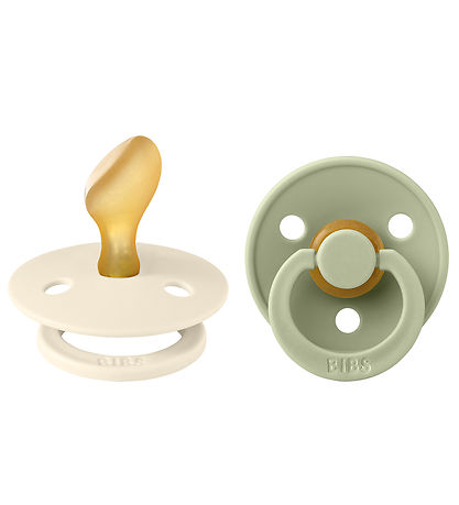 BIBS Colour Schnuller - 2er-Pack - Gr. 2 - Anatomisch - Ivory/Sa