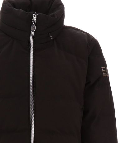 EA7 Vadderad kappa - Caban - Svart