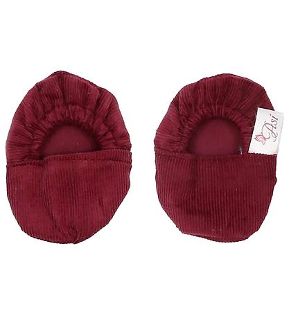 Asi Dúkkuföt - 43-46 cm - Mjúk Skór - Burgundy