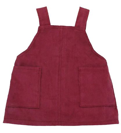 Asi Dúkkuföt - 43-46 cm - smekkkjóll - Burgundy