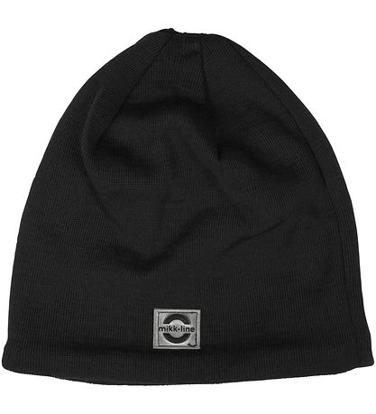 Mikk-Line Beanie - Wool - 2-layer - Black