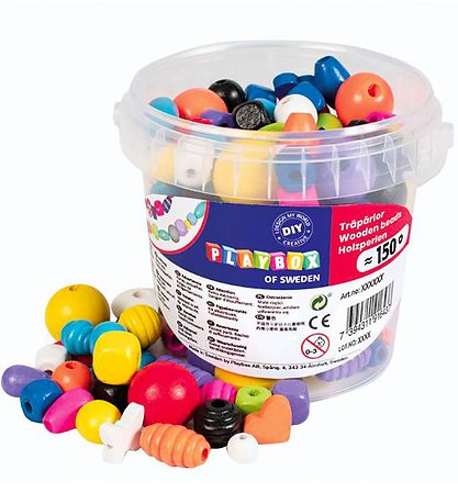 Playbox Perlur - TréPerlur I Fata - 150 Stk. - Grunnlitir