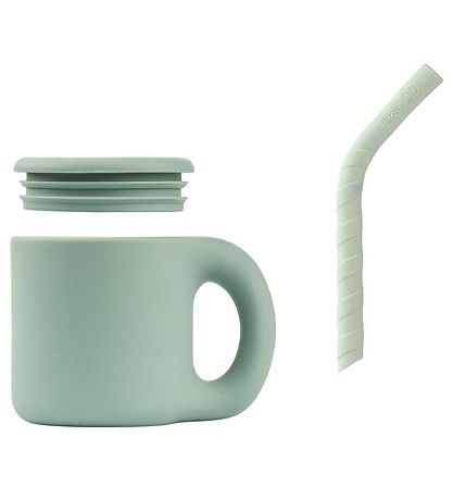 Liewood Cup w. Straws - Jenna - Dusty Mint/Peppermint