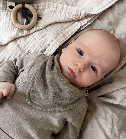 Pine Cone Teething Bib - Lui - Mushroom