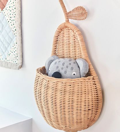 OYOY Wall basket - Pear - 41x31x16 cm - Nature