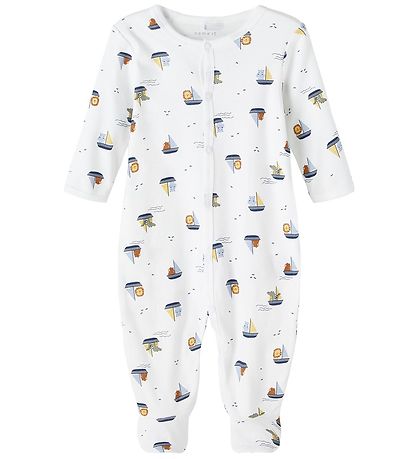 Name It Nightsuit - Noos - NbmNightsuit - Bright White/Boats