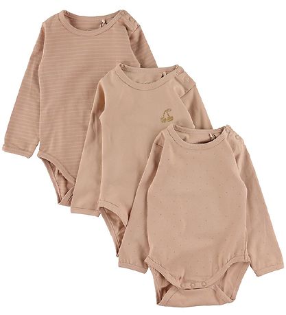 Sofie Schnoor Bodysuit L/ - 3-Pack - Nougat