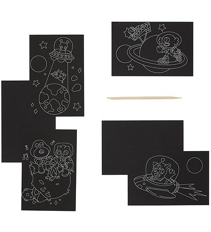Ooly Scratch & Scribble Mini Set - Wacky Universe