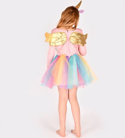 Den Goda Fen Costume - Unicorn Dress w. Headband - Pink