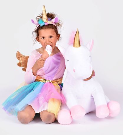Den Goda Fen Costume - Unicorn Dress w. Headband - Pink