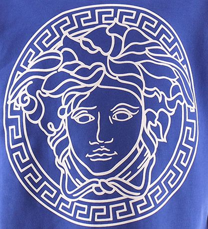 Versace T-shirt - Blue/White Print