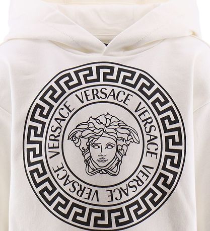 Versace Hoodie - Greca/Medusa - White/Black w. Print