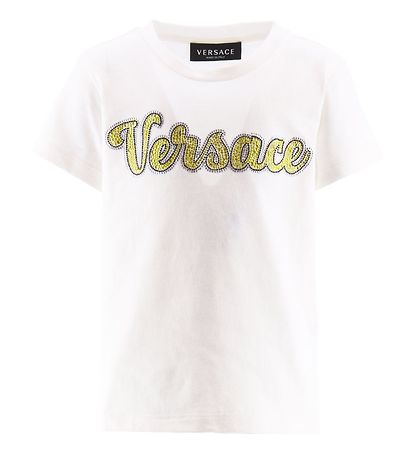 Versace T-Shirt - Weiß m. Strassstein