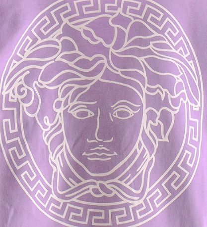 Versace Stuttermabolur - Fjólublátt/Hvítur M. Prentað