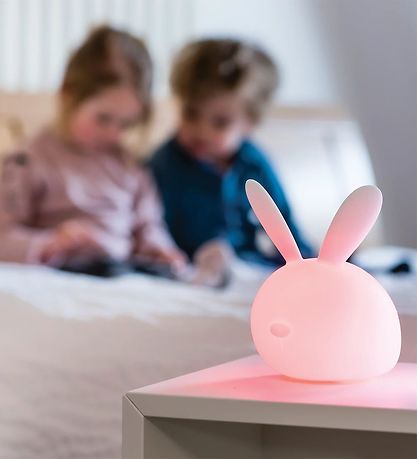 Nattou Night Lamp - Silicone - LED - Rabbit - 12x14x15 cm - Whit
