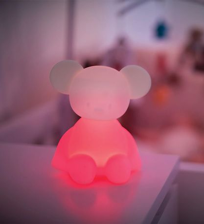 Nattou Nachtlampe - Silikon - LED - Maus - 12x14x15 cm - Weiß