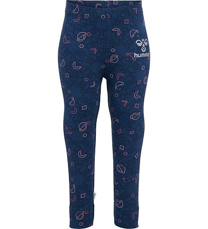 Hummel Leggings - hmlFia - Sargasso Sea m. Silber Glitzer