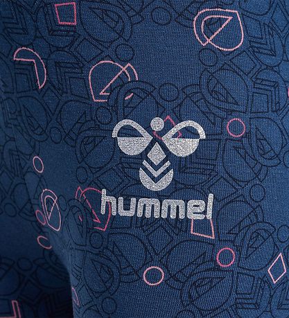 Hummel Leggings - hmlFia - Sargasso Sea m. Silber Glitzer