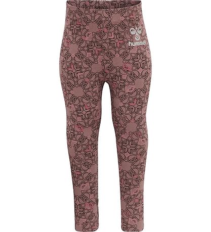 Hummel Leggings - hmlFia - Deep Taupe M. Silfur glimmer