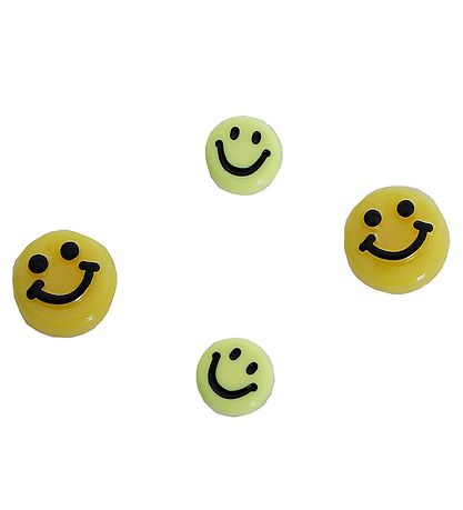 Me&My BOX Perlur - Smiley 4 Stk. - Gult-Svart